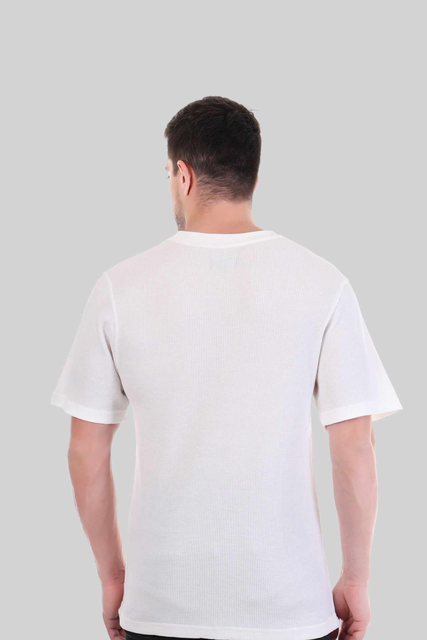 HERITAGE WAFFLE KNIT TEE - OFF WHITE