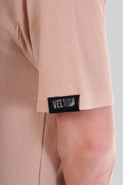 Heritage Waffle Knit Tee- Beige
