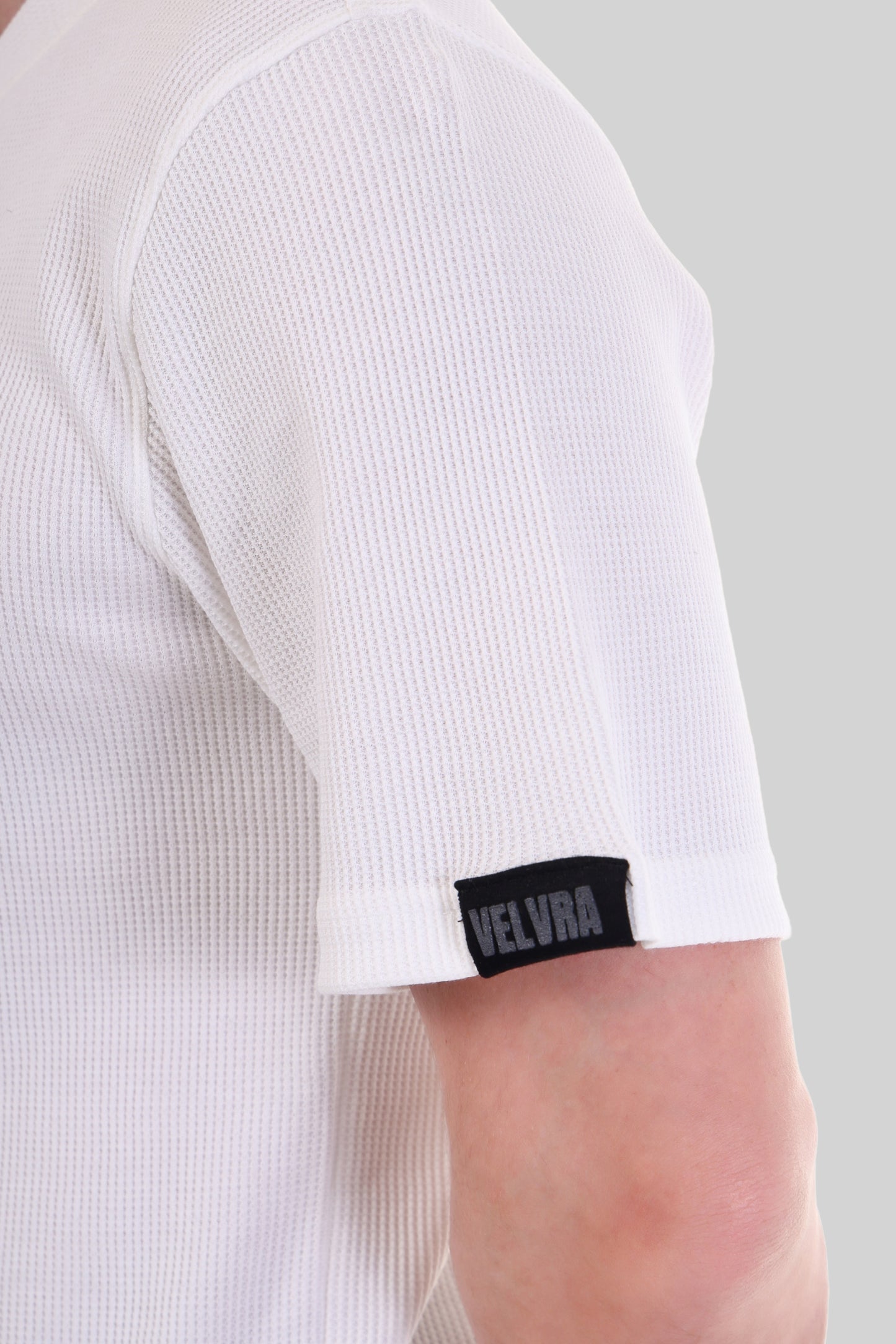HERITAGE WAFFLE KNIT TEE - OFF WHITE