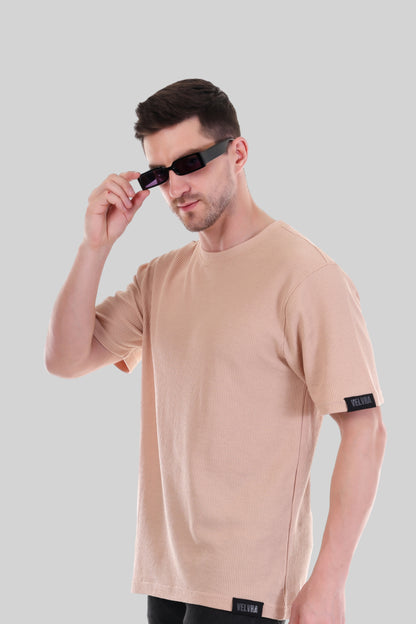 Heritage Waffle Knit Tee- Beige
