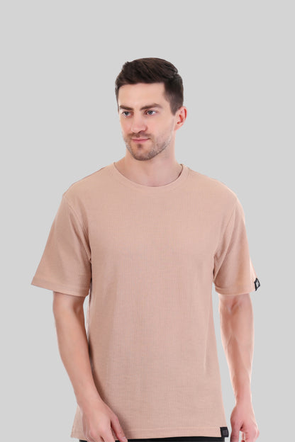 Heritage Waffle Knit Tee- Beige