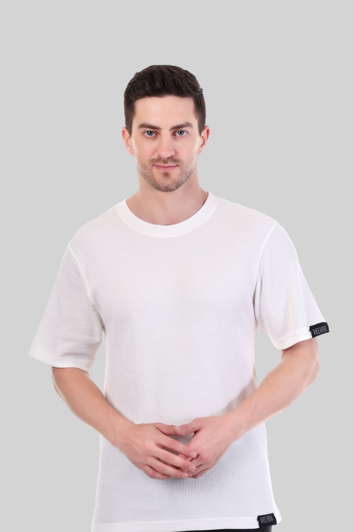 HERITAGE WAFFLE KNIT TEE - OFF WHITE